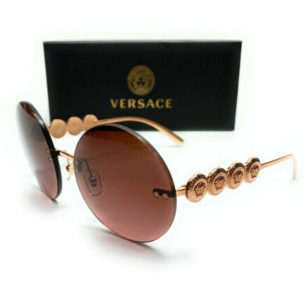 Versace Women's Pink and Gold Gradient Sunglasses!